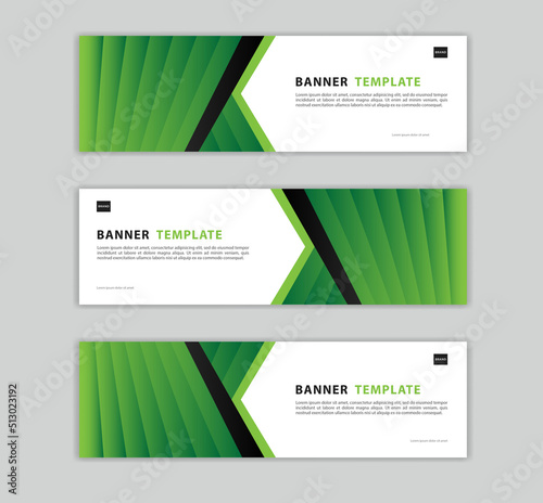 Green banner template vector illustration, Geometric banner design, green web background, polygonal Abstract background, web page, header for website, billboard, gift voucher, card, social media post