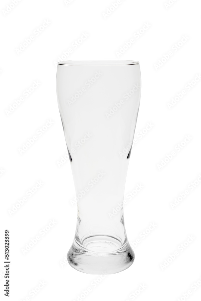 Empty beer glass. Isolated on white background Empty beer glass. Isolated on white background