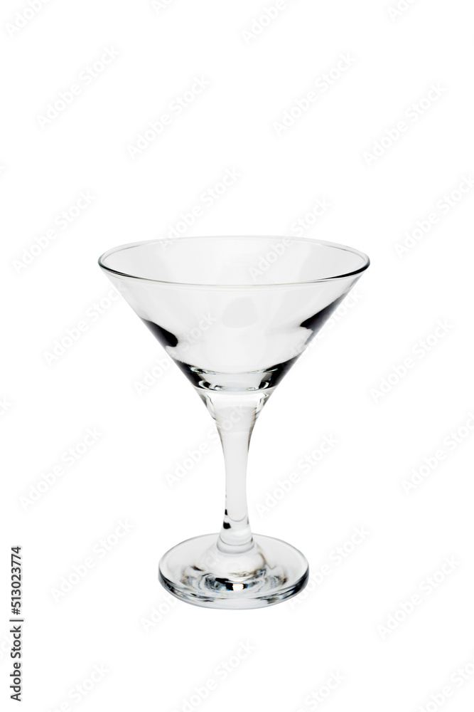 Empty martini glass isolated on white background Empty martini glass isolated on white background