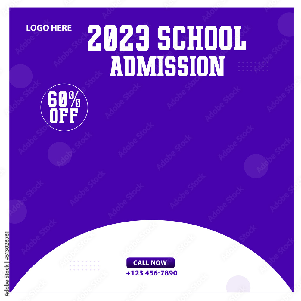 Naklejka premium School social media post and banner