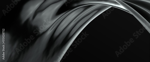 Obraz na płótnie Black Oil or Petrol liquid flow, liquid metal close-up, wide horizontal banner