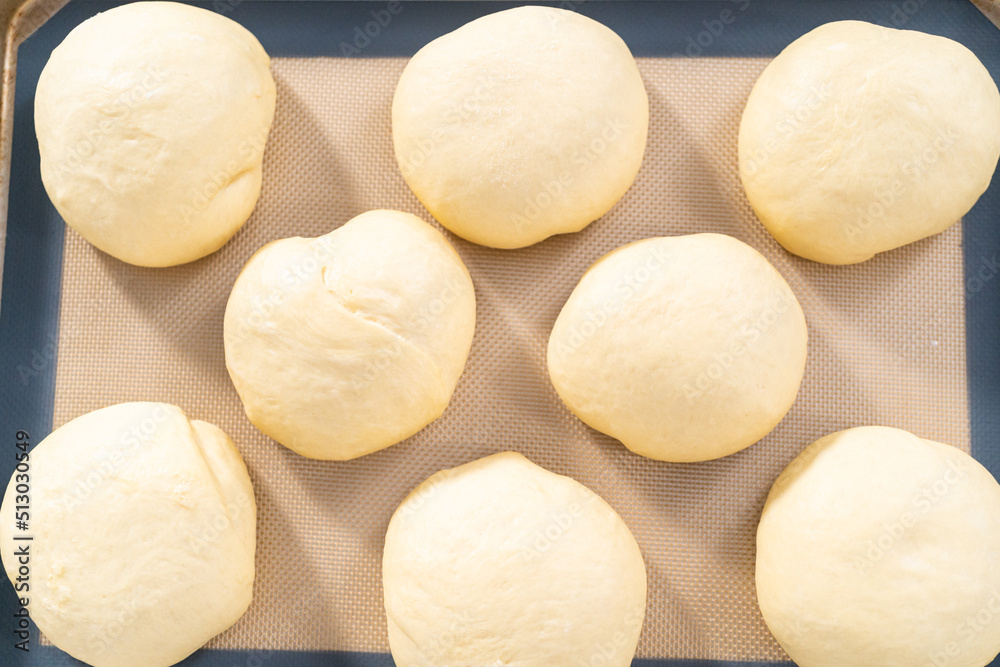 Baking brioche buns