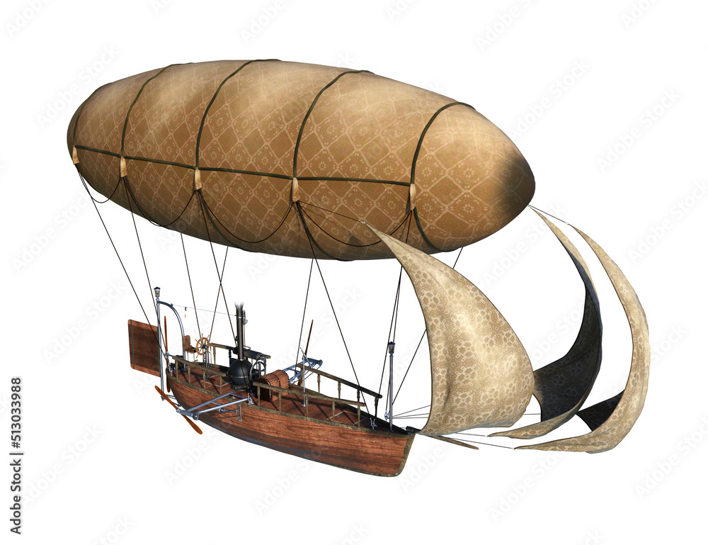 Naklejka premium Steampunk Airship