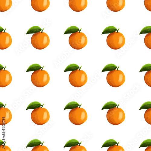 Fototapeta Naklejka Na Ścianę i Meble -  Pattern of oranges on a white background