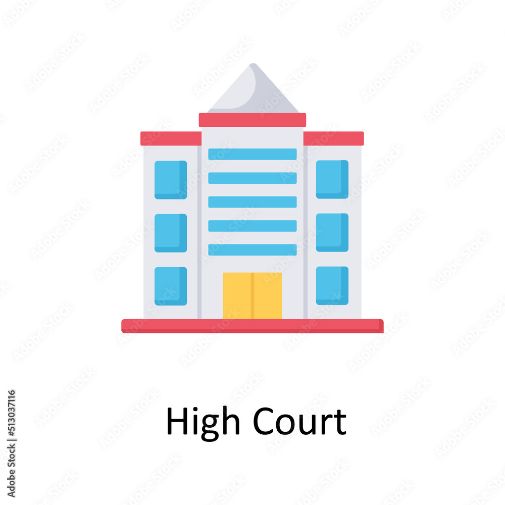 High Court  vector flat icon for web isolated on white background EPS 10 file