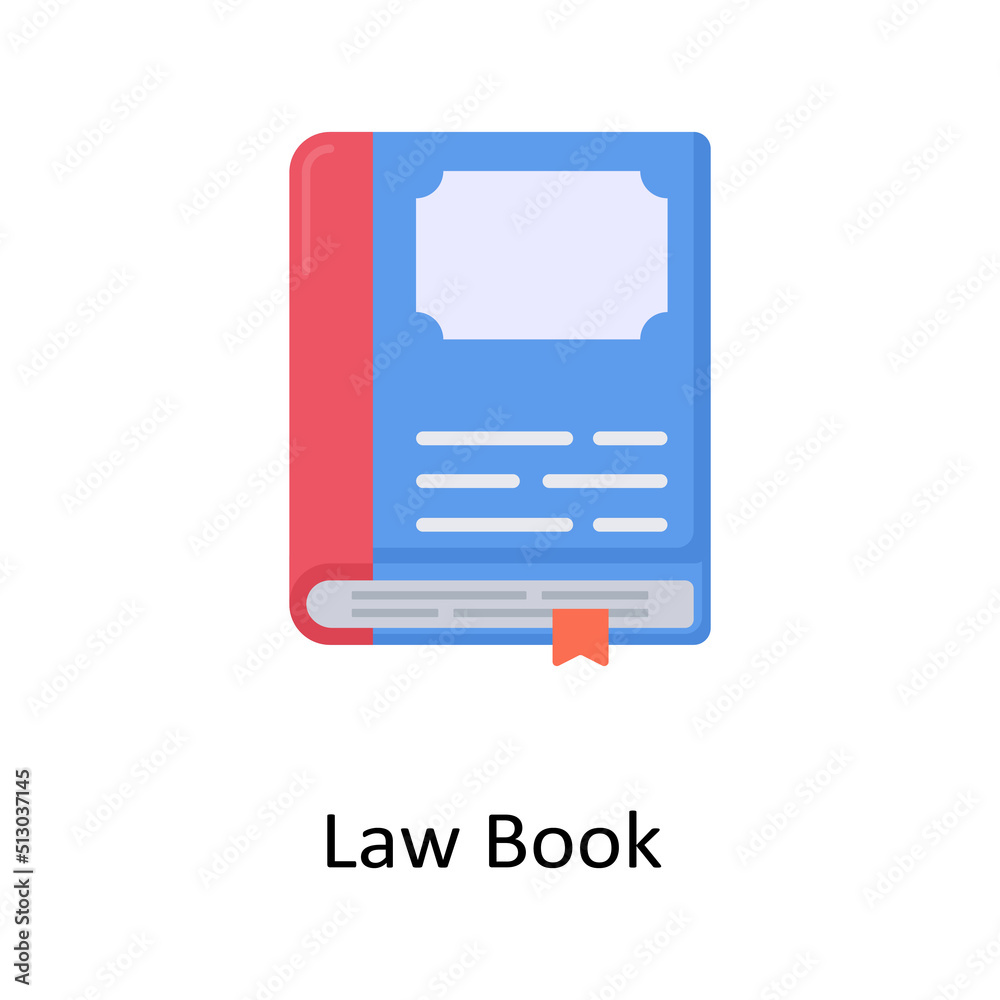 Law Book vector flat icon for web isolated on white background EPS 10 file Law Book vector flat icon for web isolated on white background EPS 10 file