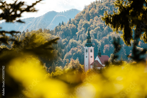 Castle on lake Bled, Slovenia, close-up