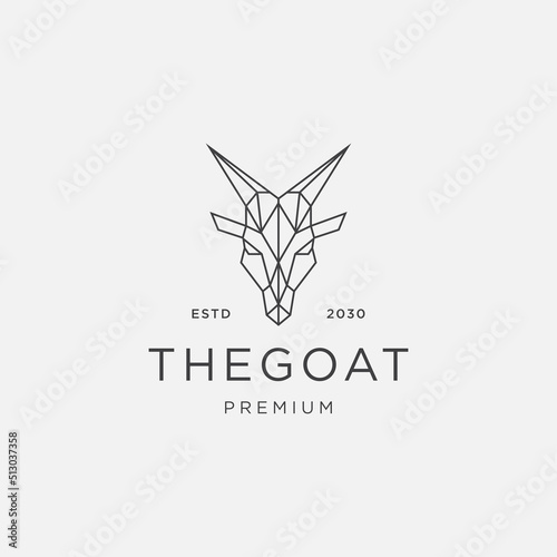 Template Vector logo design template for wild goat