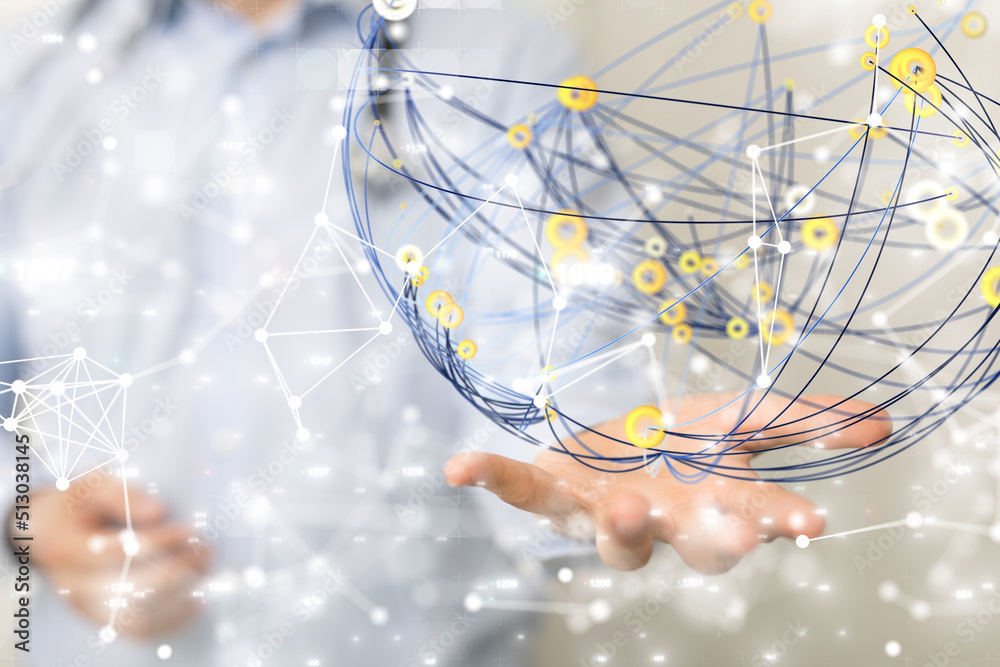 conference Digital Network and data concept 3d