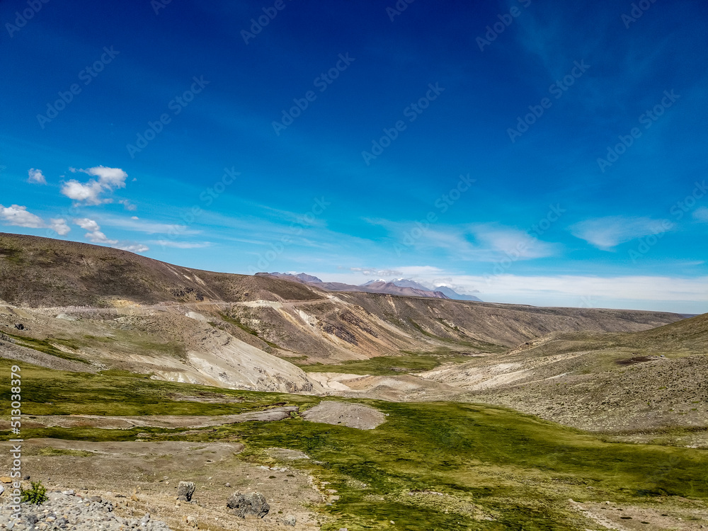 Viewpoint of the Andes or of the volcanoes