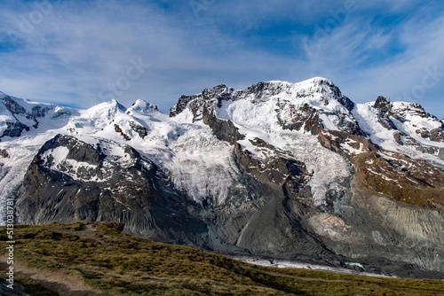 The mountains of the Alps near Zermatt  Wallis in Switzerland