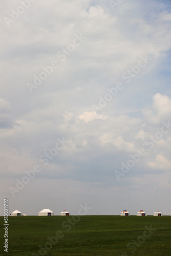 Beautiful view of Xilingol grassland in Inner Mongolia photo