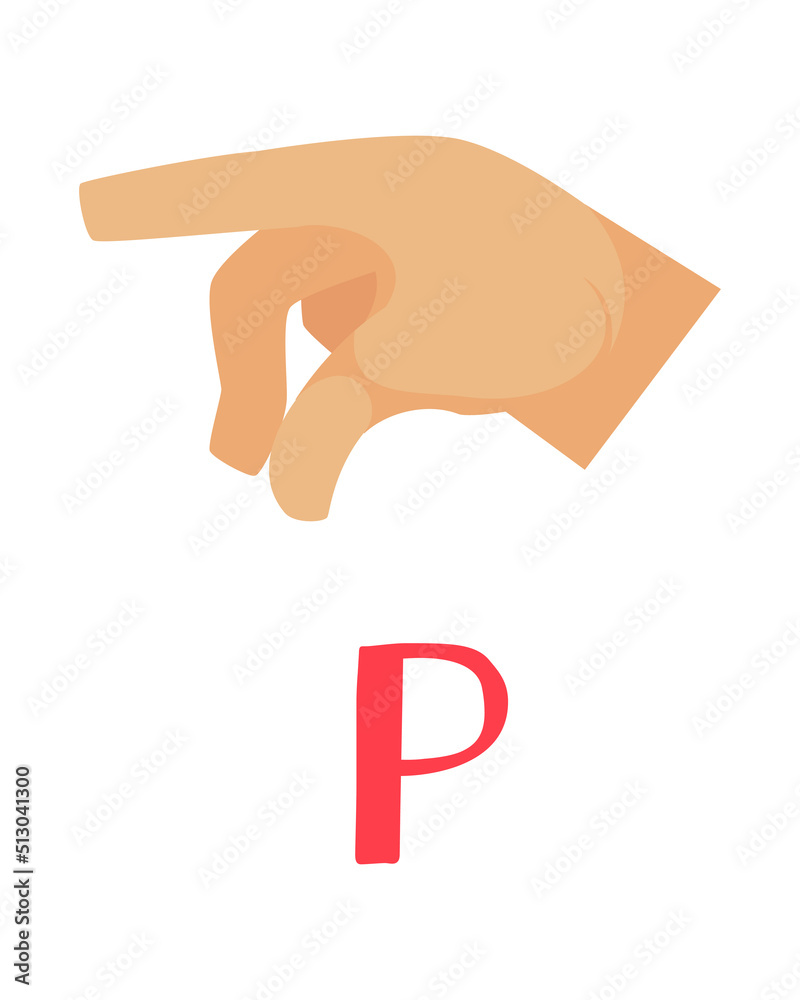 Deaf Alphabet P Composition Deaf Alphabet P Composition