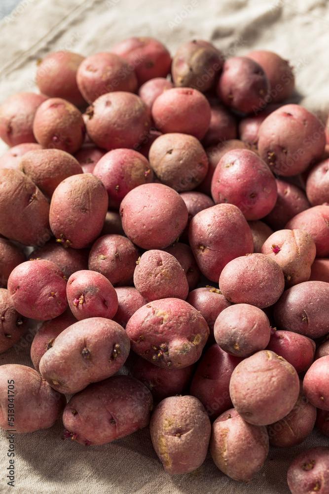 Red Organic Potatoes in a Bowl
