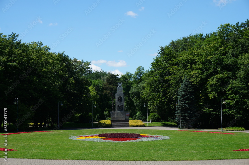 Kosciuszko Park is one of the most famous and frequented parks in city. Katowice, Poland.