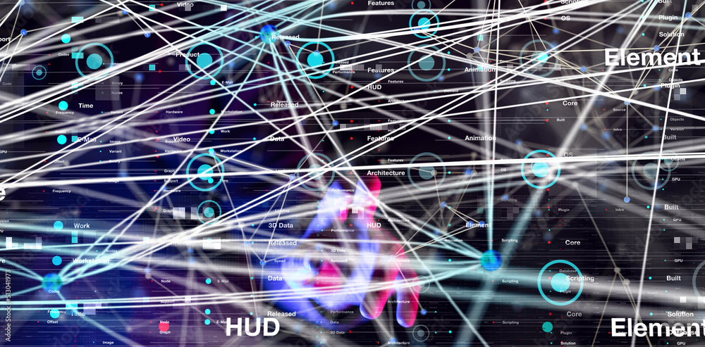 Futuristic wave, Futuristic data stream Futuristic wave, Futuristic data stream