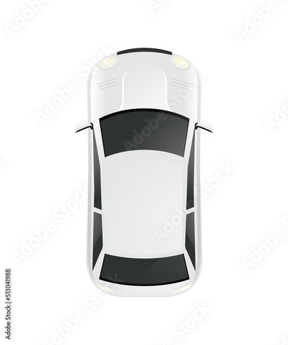 White Car Top Composition
