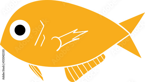 Set of cartoon fishes. Modern flat fishes, Isolated fish. Flat design fish. Vector illustration, fishes. fish collection.  