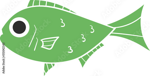 Set of cartoon fishes. Modern flat fishes, Isolated fish. Flat design fish. Vector illustration, fishes. fish collection.  