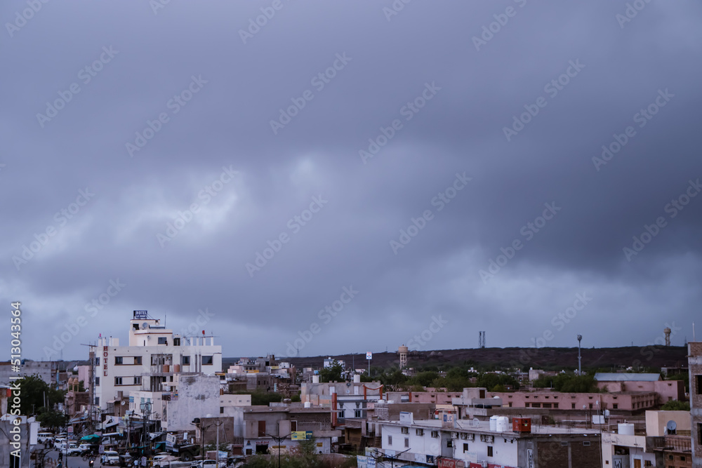 Cloudy weather in Pokaran, india