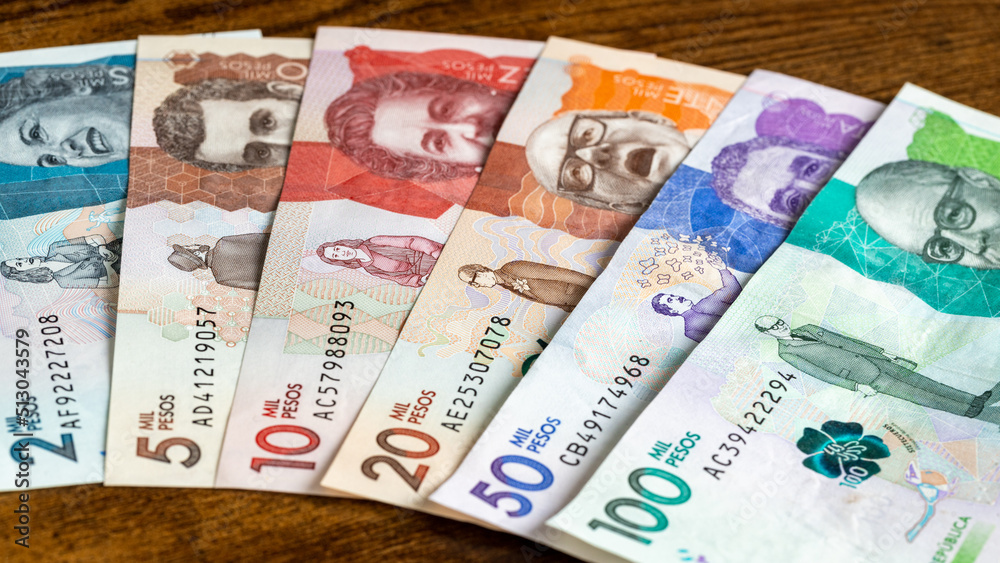 Colombian pesos, Paper banknotes of various denominations