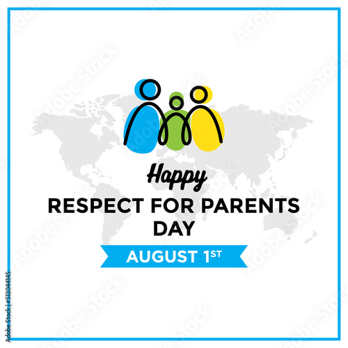 Happy Respect For Parents Day greeting vector editable.