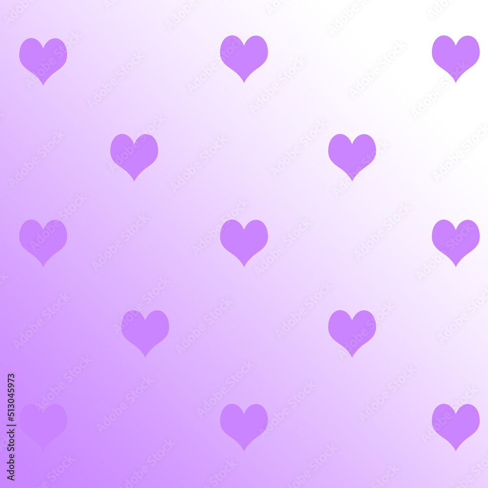gradient lilac ornament with hearts