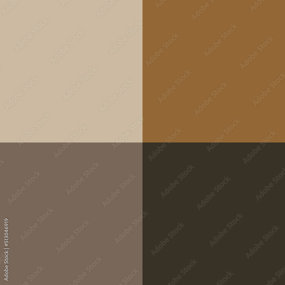 mosaico cuadrado de cuatro colores marrones desde el beige al marrón oscuro