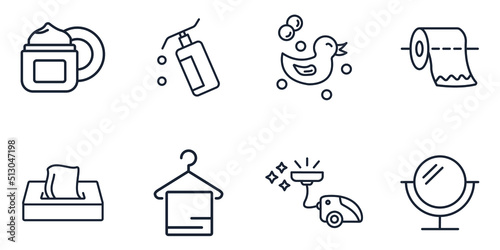 bathroom icons set . bathroom pack symbol vector elements for infographic web