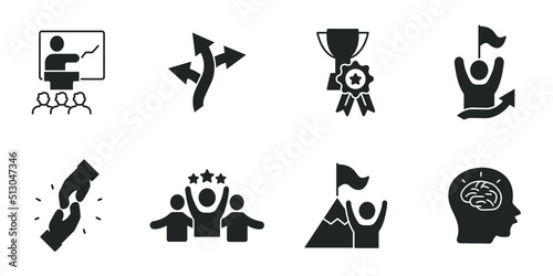 Mentoring icons set . OMentoring pack symbol vector elements for infographic web
