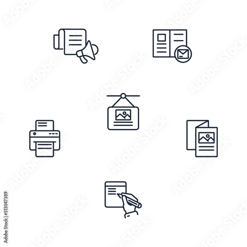 printing icons set . printing pack symbol vector elements for infographic web