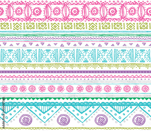 A modern twist on a traditional tribal pattern. Seamless vector patterns are great for backgrounds, wallpaper, and surface designs.
