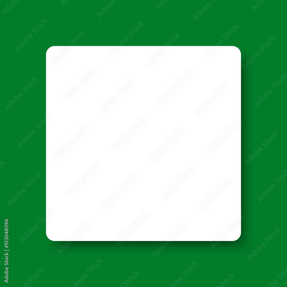 Vector blank paper mockup. White paper isolated on green background. Vector illustration. Vector blank paper mockup. White paper isolated on green background. Vector illustration.