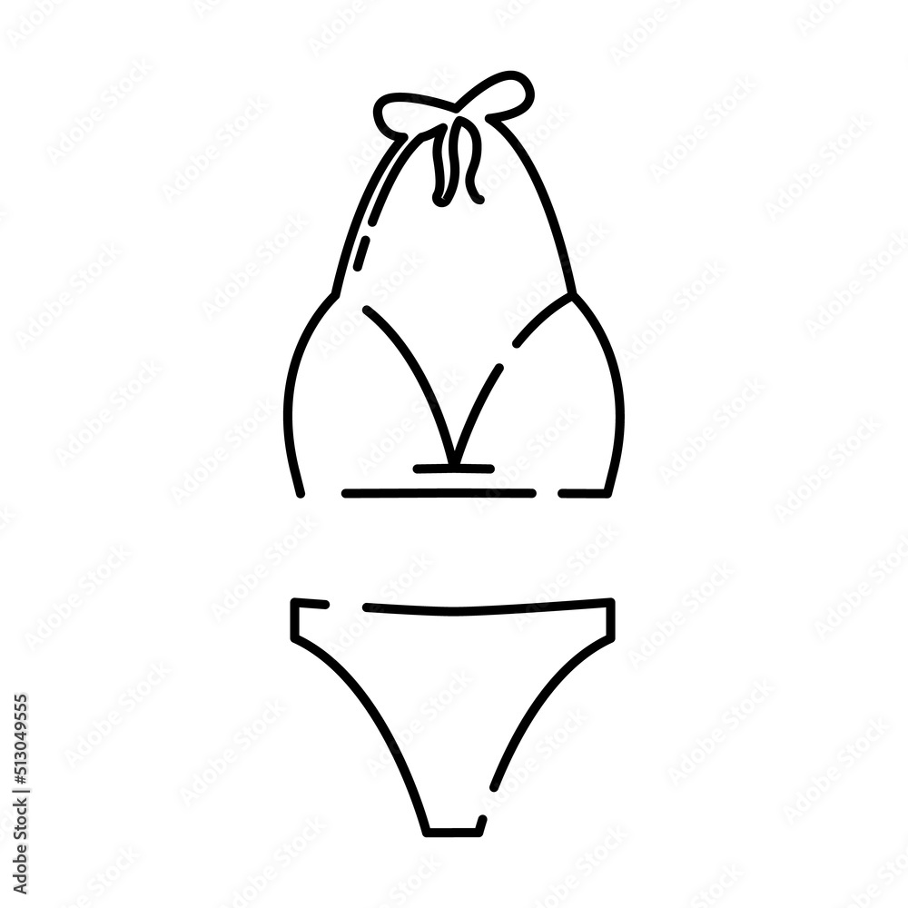 Swimsuit icon. Element of clothes icon for mobile concept and web apps. Thin line Swimsuit icon can be used for web and mobile. Bikini, beachwear in summer