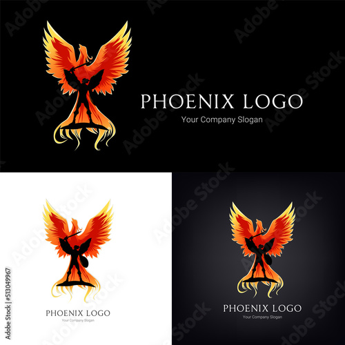 Logo design with Pheonix