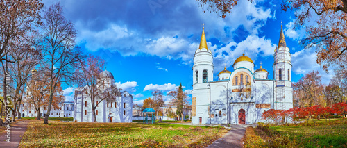 Obraz na plátně Cathedrals in Chernihiv Dytynets citadel, Chernihiv, Ukraine