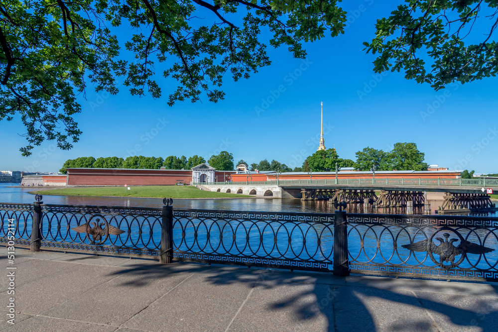 View of the Peter and Paul Fortress in St. Petersburg, Russia