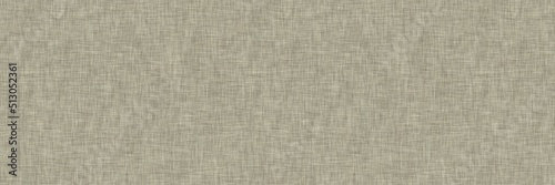 Seamless jute hessian fiber texture border background. Natural eco beige brown fabric effect banner. Organic neutral tone woven rustic hemp ribbon trim edge