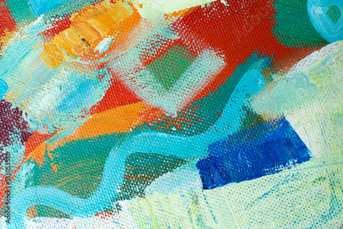 Photography Abstract multicolor background with impasto textures