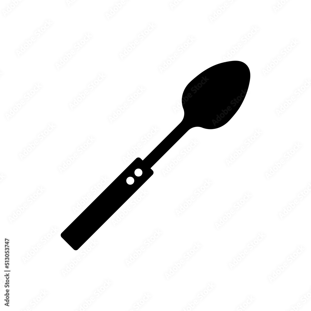 Large spoon vector glyph icon. Kitchen appliances Large spoon vector glyph icon. Kitchen appliances
