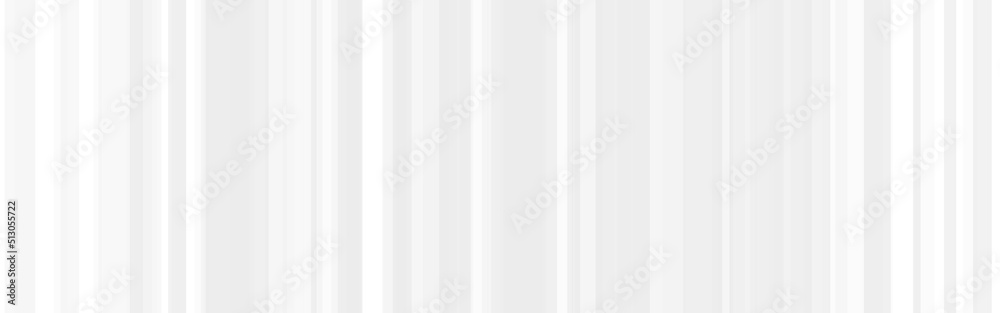 White trend background wide, neutral striped wallpaper splash, abstract texture. Minimal gray template with lines for website, light gradient design, vector illustration.