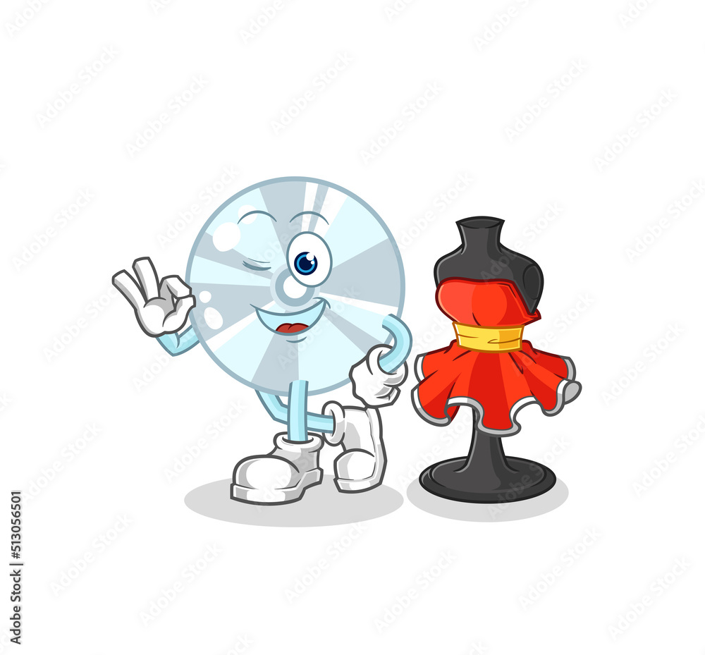CD fashion designer vector. cartoon character CD fashion designer vector. cartoon character