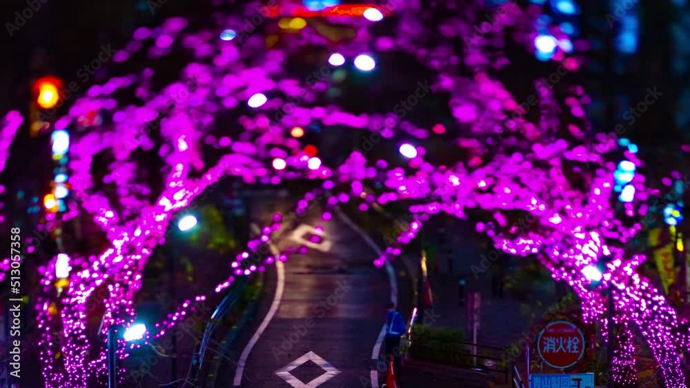 A night timelapse of the illuminated miniature street in Shibuya tiltshift tilting A night timelapse of the illuminated miniature street in Shibuya tiltshift tilting