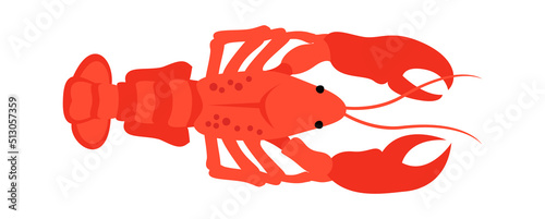 Boiled lobster icon. Vector illustration