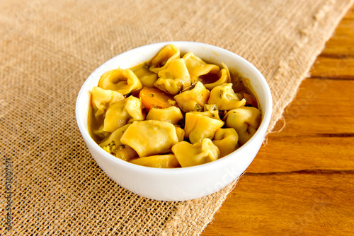 cappelletti soup, delicious Cappelletti Italian pasta tortellini ravioli photo