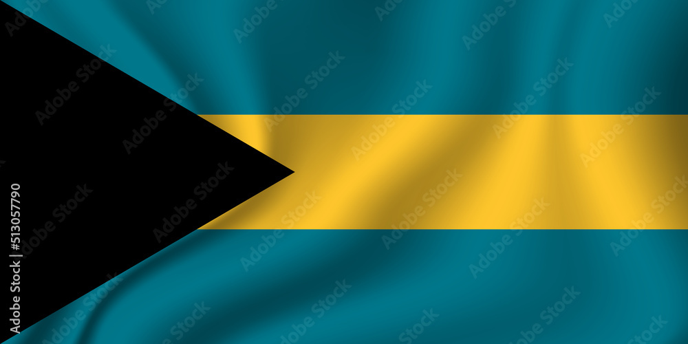 Flag of Bahamas. National symbol in official colors. Template icon. Abstract vector background Flag of Bahamas. National symbol in official colors. Template icon. Abstract vector background