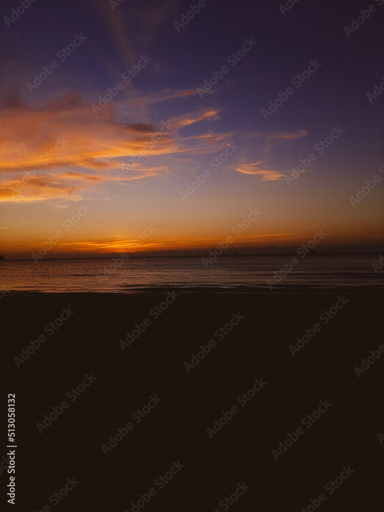 sunset over the sea sunset over the sea