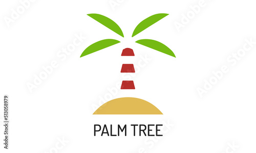 Palm Tree Logo Illustration Vector Image Isolated