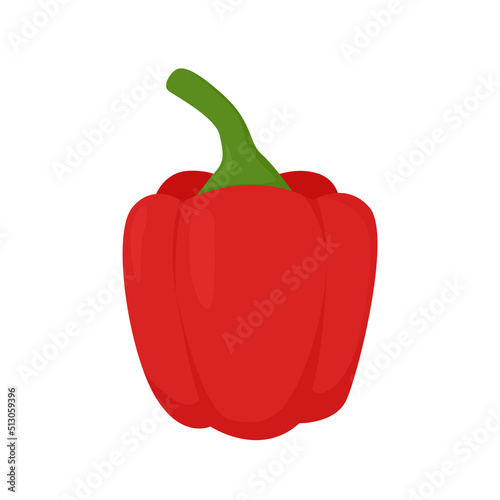 Red bell pepper. Fresh sweet pepper. Paprika. Vegetable organic food.
