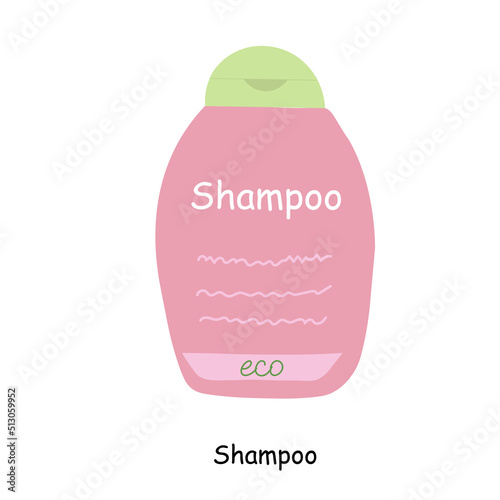 Hair care products pink shampoo.